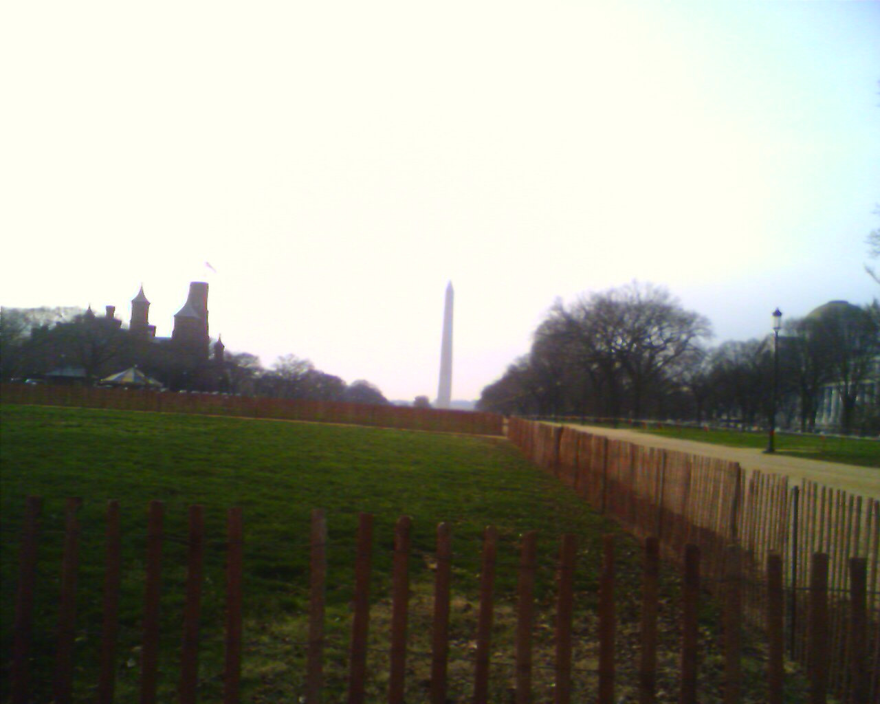 Looking down the mall