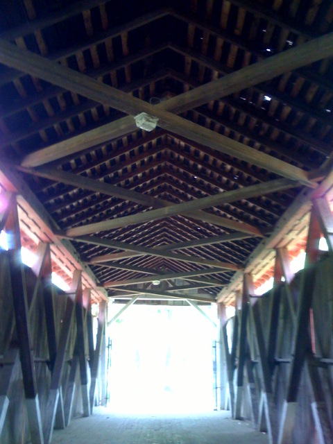 Inside the bridge.