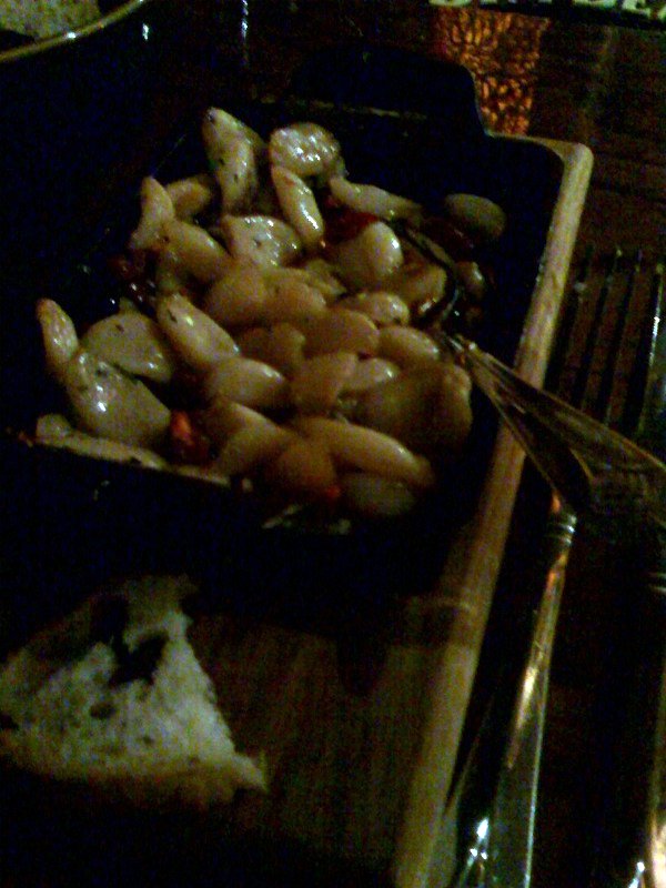 My Dinner: ALL GARLIC (from my iPhone -- pardon the ugly)