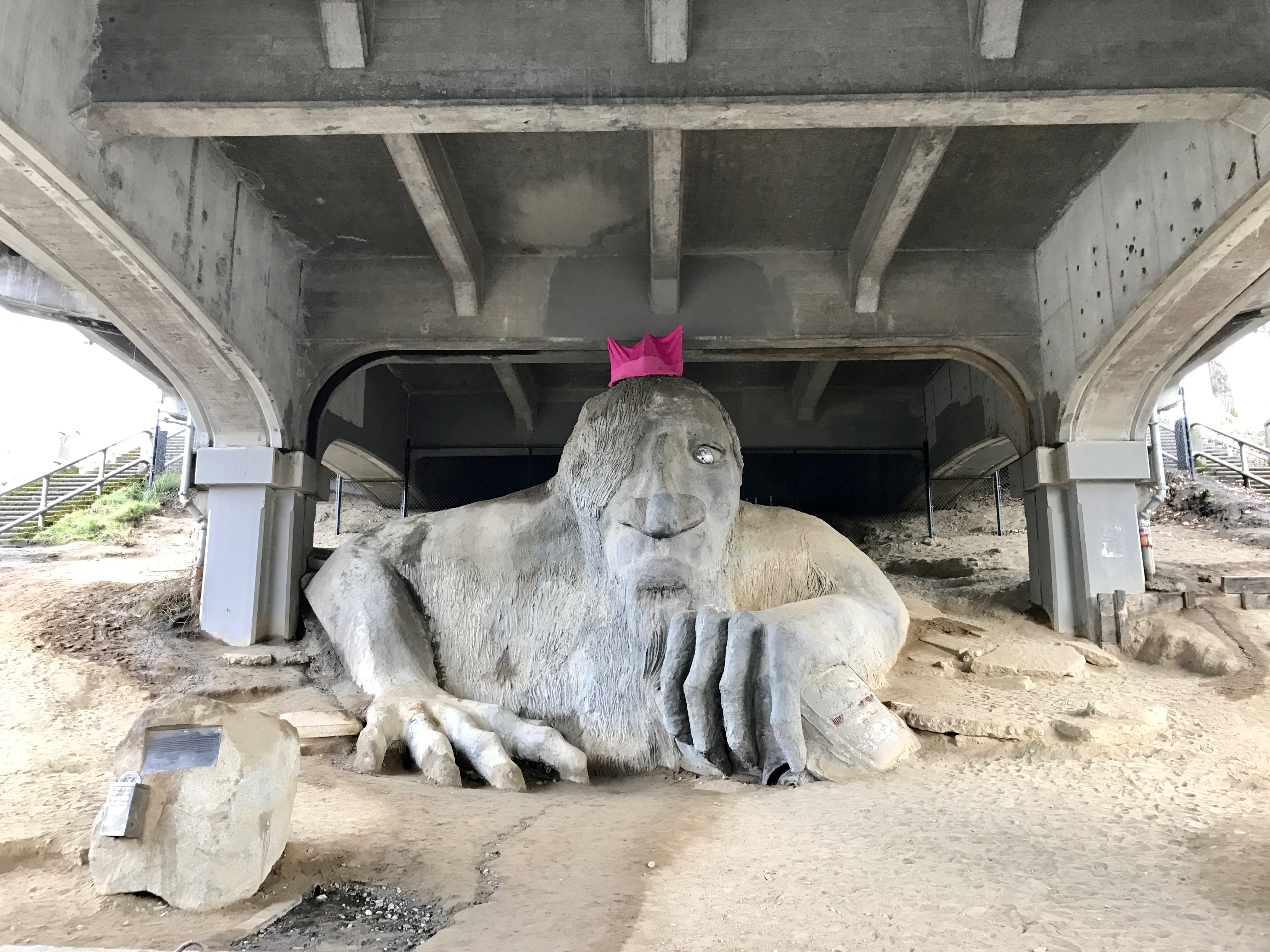 I'm proud of America today. Even the Fremont Troll is sporting a pussyhat.